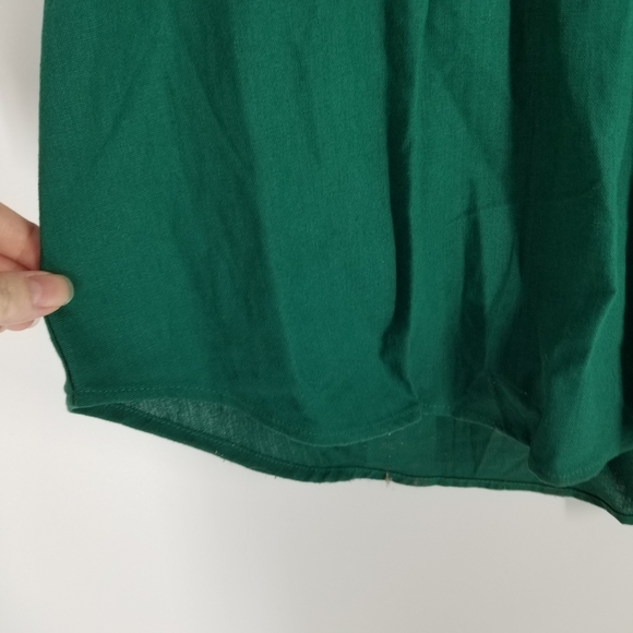 Blu Pepper S Green Button Down Shirt Dress Top - Picture 4 of 9
